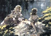 Louis Lcart In the waterside painting